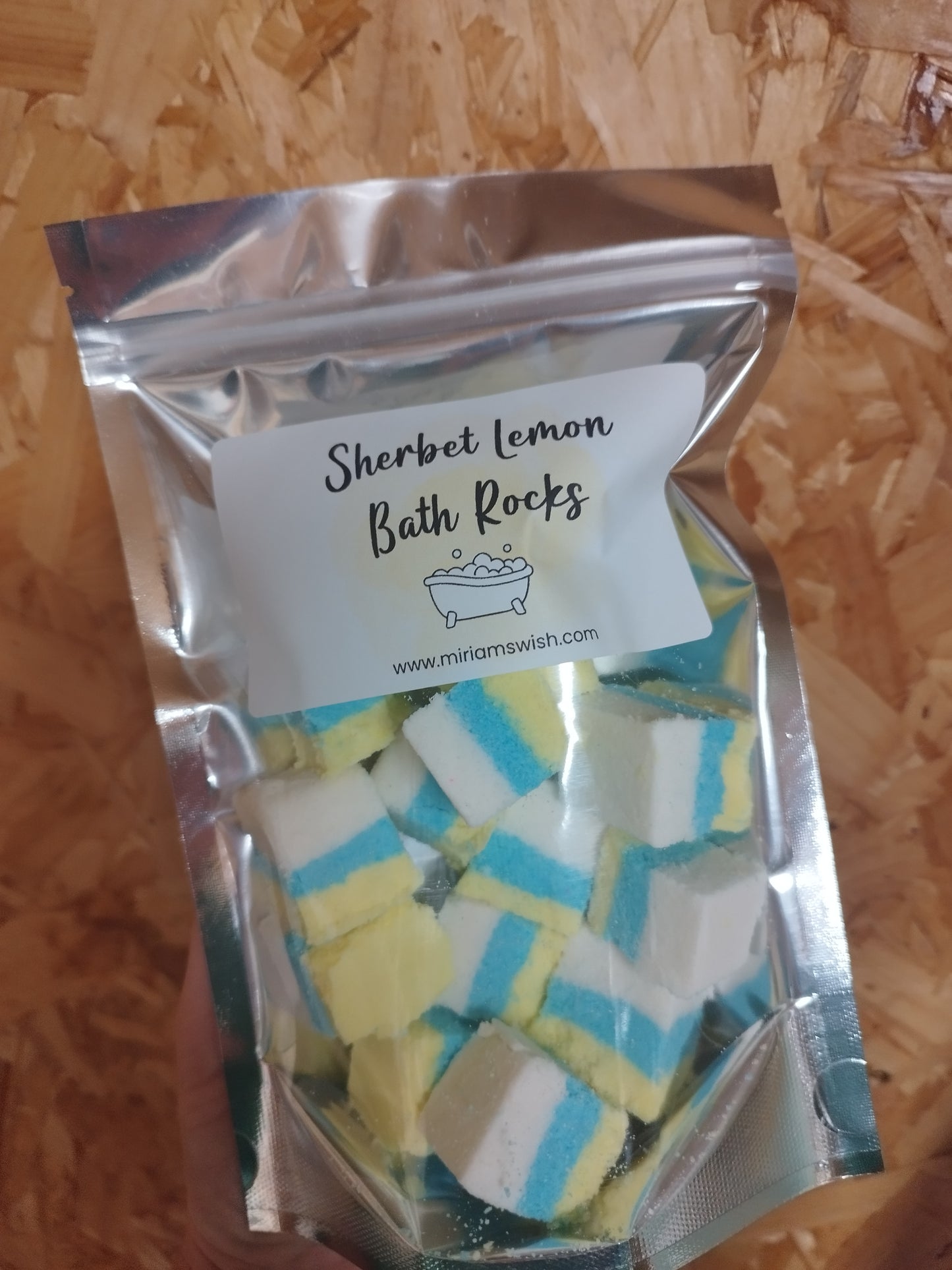 Sherbet Lemon Bath Rocks