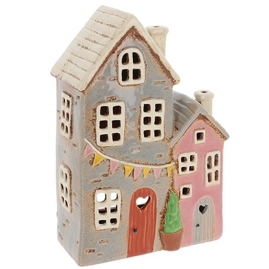 Village pottery Garden Double House Tealight
