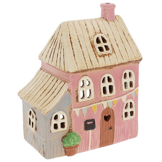 Village pottery Garden mailbox house tealight