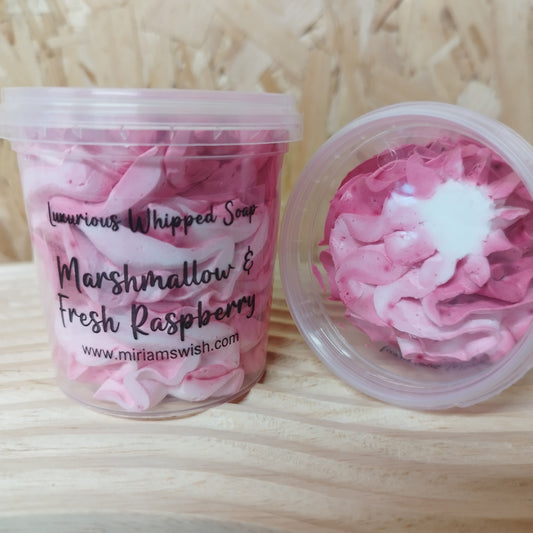Marshmallow & Fresh Raspberry Whipped Soap