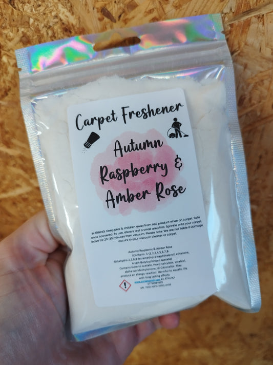 150g Autumn Raspberry & Amber Rose Carpet Freshener