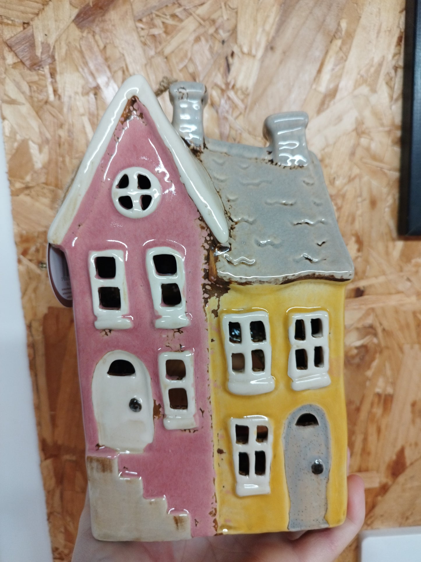 Village pottery terrace house tealight