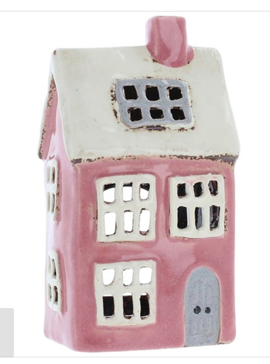 Pink grey house