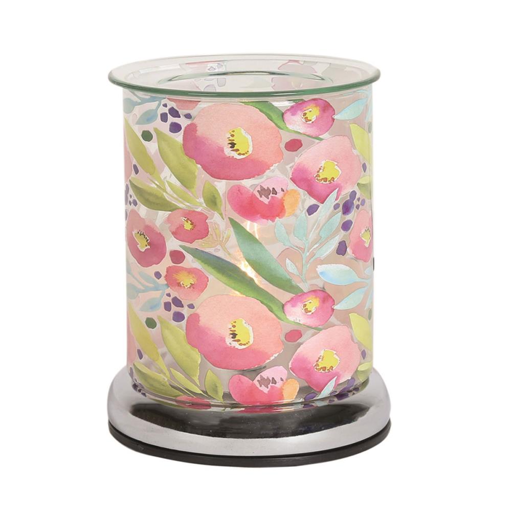 Electric Wax Melt Burner Touch – Pink Watercolour Floral 17cm